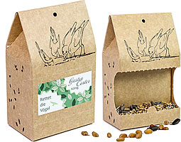 Vogelfutter To-Go als Werbegeschenk