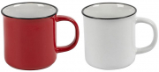 Kaffeebecher VINTAGE weiß oder rot Kaffeebecher VINTAGE weiß oder rot