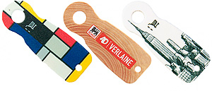 Einkaufswagenlöser aus 3 verschiedenen Materialien 