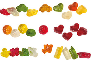 Mini Fruchtgummi Standardformen